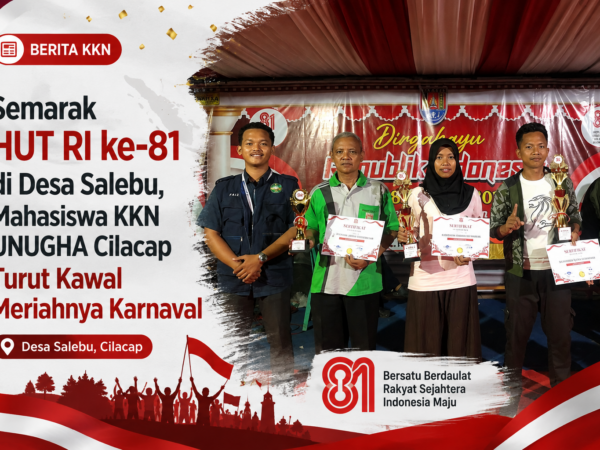 Semarak HUT RI ke-81 di Desa Salebu, Mahasiswa KKN UNUGHA Cilacap Turut Kawal Meriahnya Karnaval